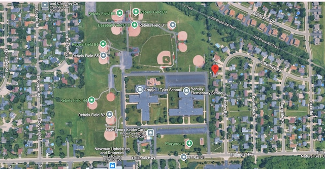 913 S Bentley Rd, New Lenox, IL 60451 - aerial map of property and surrounding area