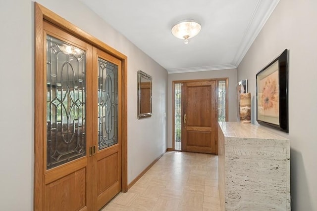 8850 Karlov Ave, Skokie, IL 60076 - entryway with crown molding and light flooring