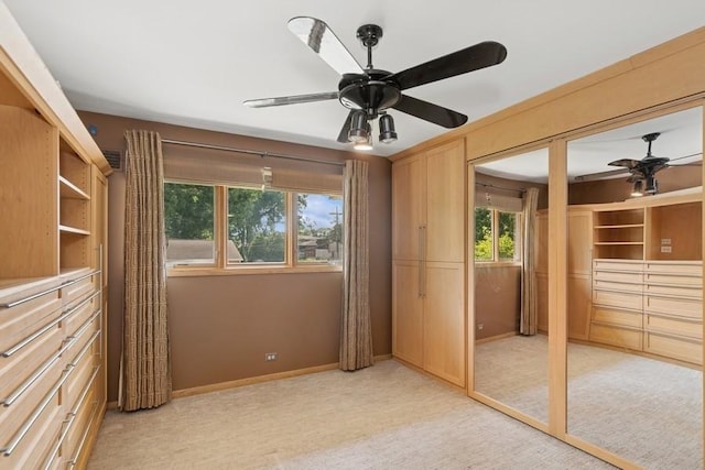 8850 Karlov Ave, Skokie, IL 60076 - unfurnished bedroom featuring light colored carpet and ceiling fan