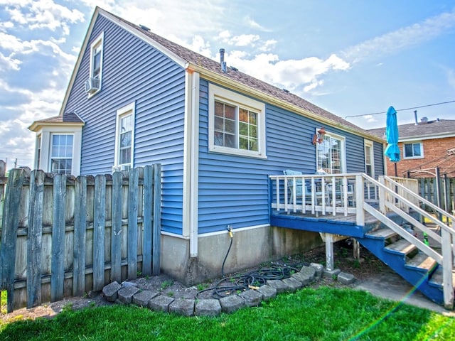 1742 N 34th Ave, Stone Park, IL 60165 - back of property with a deck and stairway