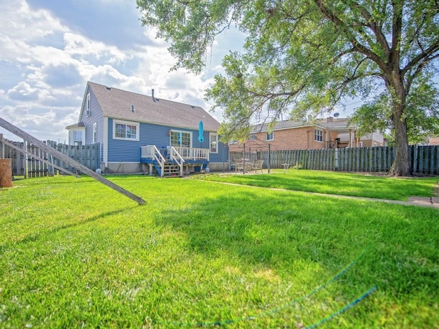 1742 N 34th Ave, Stone Park, IL 60165 - back of property with a wooden deck