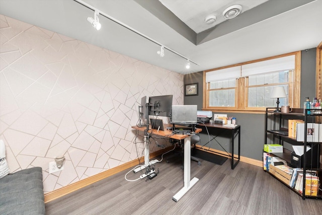 9912 S Kolmar Ave, Oak Lawn, IL 60453 - office with track lighting and wood finished floors