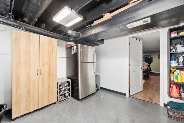 9912 S Kolmar Ave, Oak Lawn, IL 60453 - finished below grade area with freestanding refrigerator