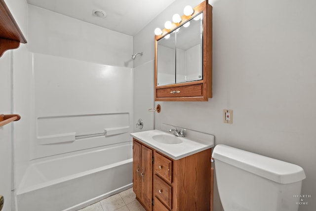 3715 Maple Ave, Mchenry, IL 60050 - bathroom featuring vanity,  shower combination, and tile patterned flooring