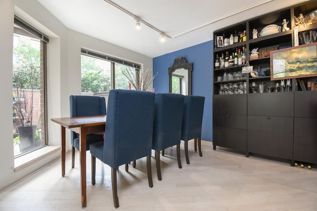 801 S Plymouth Ct Unit V, Chicago, IL 60605 - dining room with track lighting and light wood-style flooring