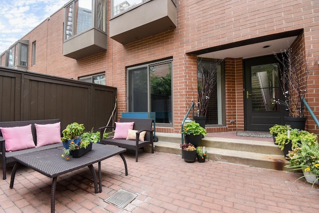 801 S Plymouth Ct Unit V, Chicago, IL 60605 - view of patio with an outdoor living space