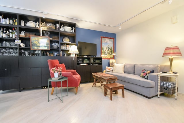 801 S Plymouth Ct Unit V, Chicago, IL 60605 - living room with track lighting and wood finished floors