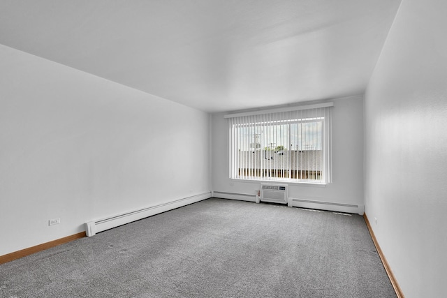 9819 S Cicero Ave Unit 6, Oak Lawn, IL 60453 - carpeted empty room featuring a baseboard heating unit and a wall unit AC