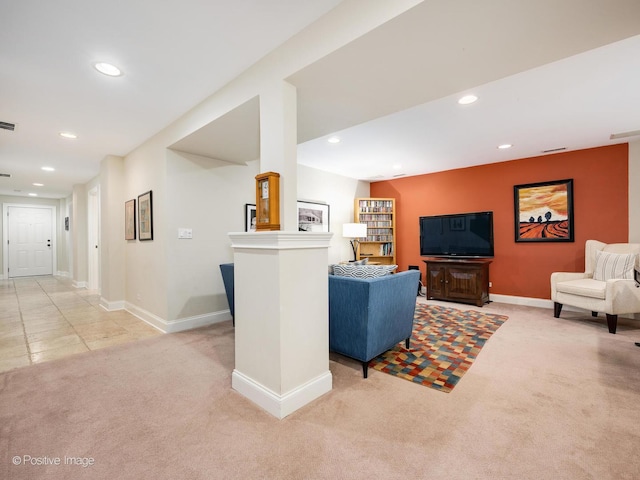 1416 W Olive Ave Unit 1, Chicago, IL 60660 - living area with carpet and recessed lighting