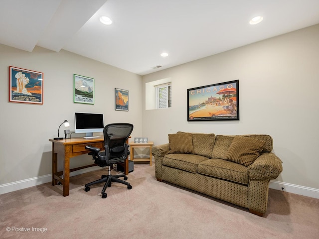 1416 W Olive Ave Unit 1, Chicago, IL 60660 - office area with carpet floors and recessed lighting