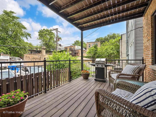 1416 W Olive Ave Unit 1, Chicago, IL 60660 - deck featuring a grill