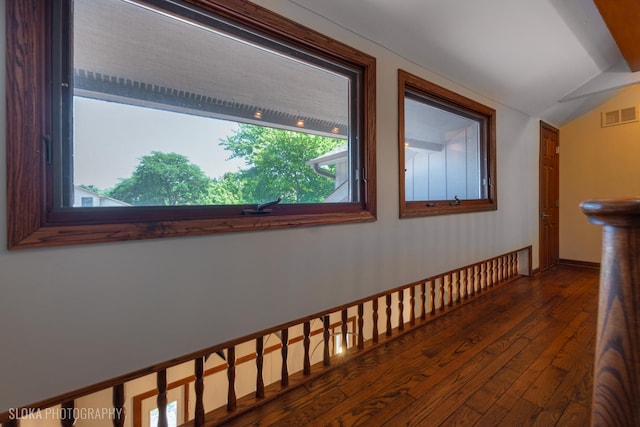 530 Sunnyside Ave, Gurnee, IL 60031 - corridor featuring wood finished floors, lofted ceiling, and plenty of natural light