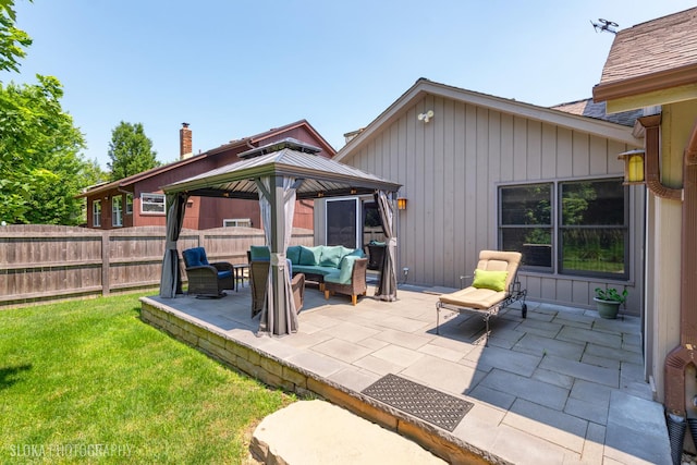 530 Sunnyside Ave, Gurnee, IL 60031 - view of patio with outdoor lounge area and a gazebo