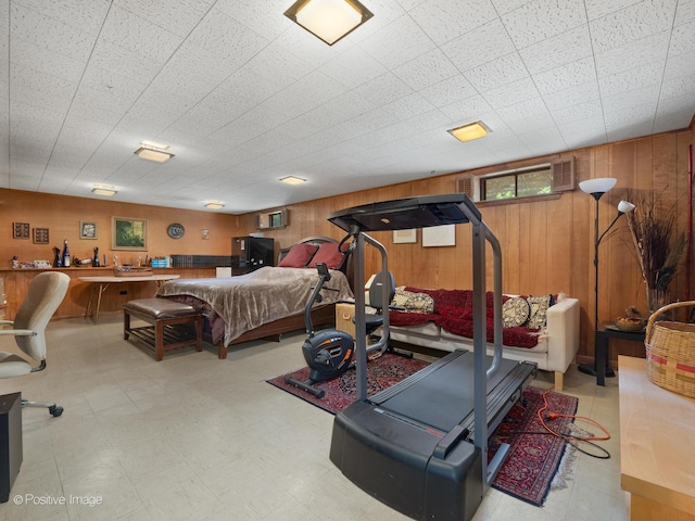 3318 Wilder St, Skokie, IL 60076 - bedroom with wooden walls and light flooring