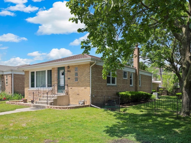 3318 Wilder St, Skokie, IL 60076 - ranch-style home with brick siding and a chimney