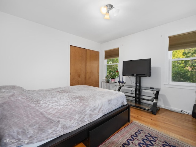 3318 Wilder St, Skokie, IL 60076 - bedroom with wood finished floors and a closet