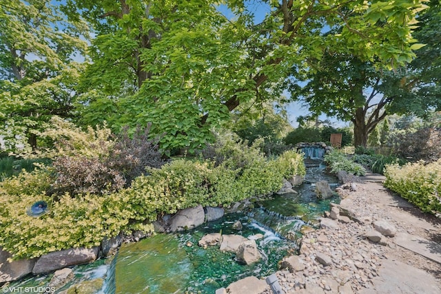 691 Lake Ave, Crystal Lake, IL 60014 - view of yard with a small pond
