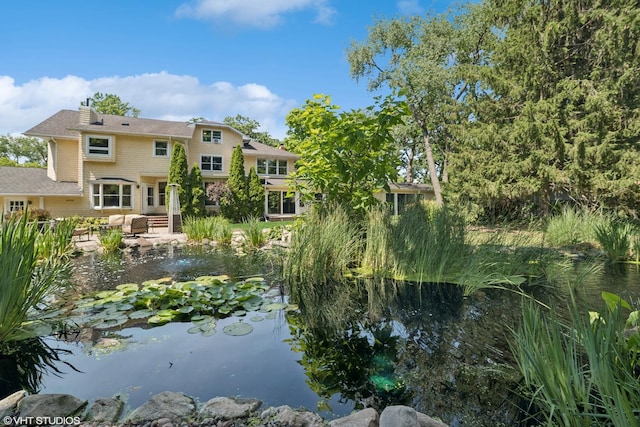 691 Lake Ave, Crystal Lake, IL 60014 - water view with a garden pond