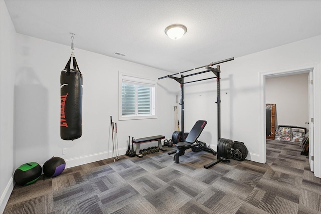 1311 Hickory Tree Ct, Mahomet, IL 61853 - exercise room with carpet floors and baseboards