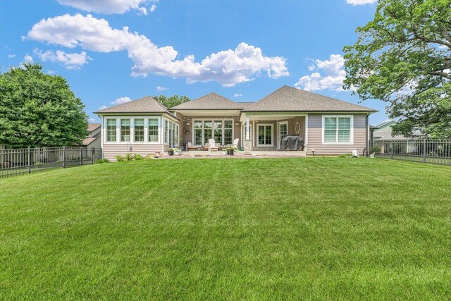 1311 Hickory Tree Ct, Mahomet, IL 61853 - back of property featuring a patio and a fenced backyard