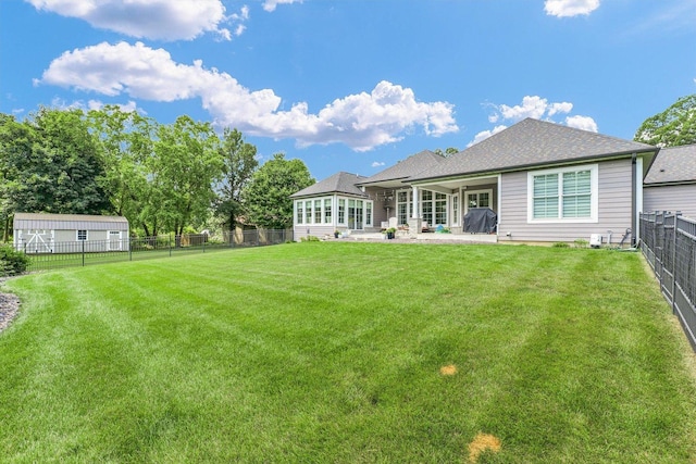 1311 Hickory Tree Ct, Mahomet, IL 61853 - rear view of house with a patio and a fenced backyard