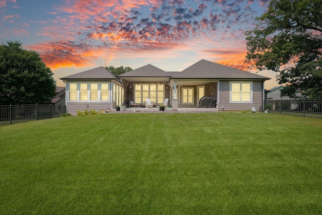 1311 Hickory Tree Ct, Mahomet, IL 61853 - back of property featuring a fenced backyard and a patio area