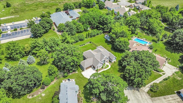 1311 Hickory Tree Ct, Mahomet, IL 61853 - bird's eye view of a pool