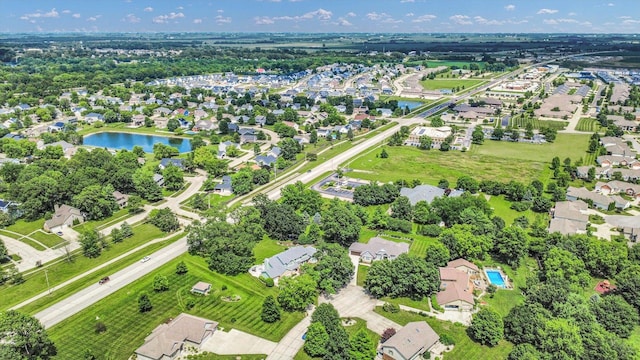 1311 Hickory Tree Ct, Mahomet, IL 61853 - aerial view of residential area with a nearby body of water