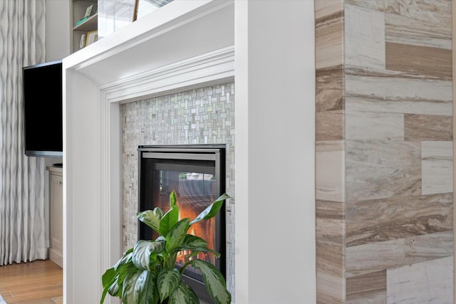 1311 Hickory Tree Ct, Mahomet, IL 61853 - detailed view of a fireplace and wood finished floors