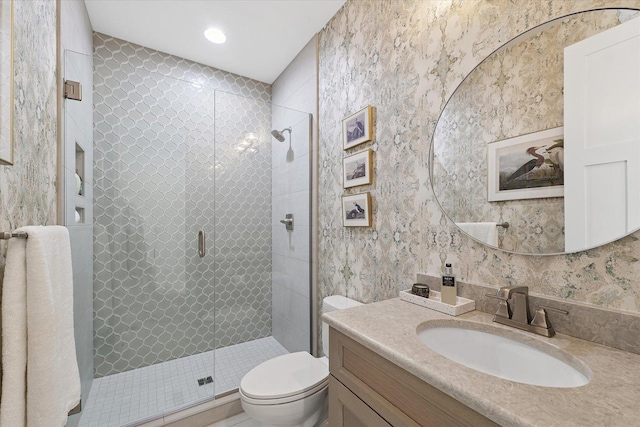 1311 Hickory Tree Ct, Mahomet, IL 61853 - full bath featuring vanity and a stall shower