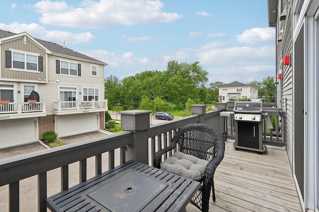 30W003 Brayman Ct, Warrenville, IL 60563 - deck featuring grilling area and a garage