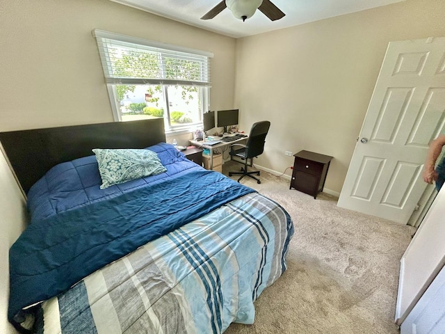 543 Norman Rd Unit 543, Bolingbrook, IL 60440 - carpeted bedroom with a desk and a ceiling fan