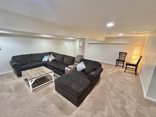 543 Norman Rd Unit 543, Bolingbrook, IL 60440 - living room featuring carpet and recessed lighting