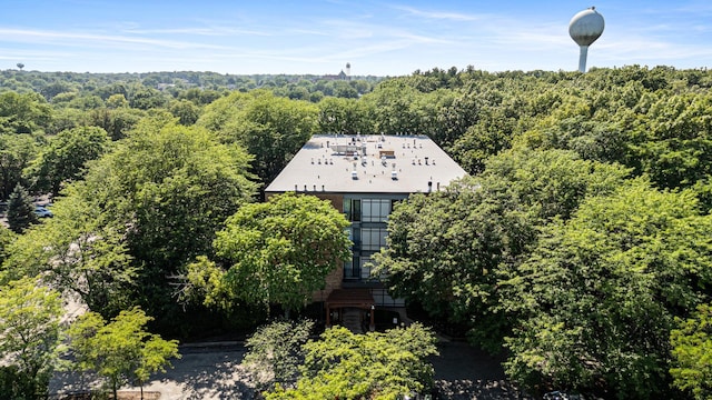 1811 Four Lakes Ave Unit 1H, Lisle, IL 60532 - aerial view of property and surrounding area with a heavily wooded area
