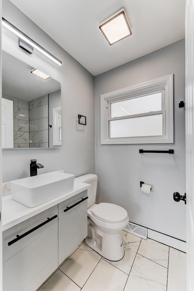 14911 Woodlawn Ave, Dolton, IL 60419 - full bath with vanity, marble finish floors, and a shower