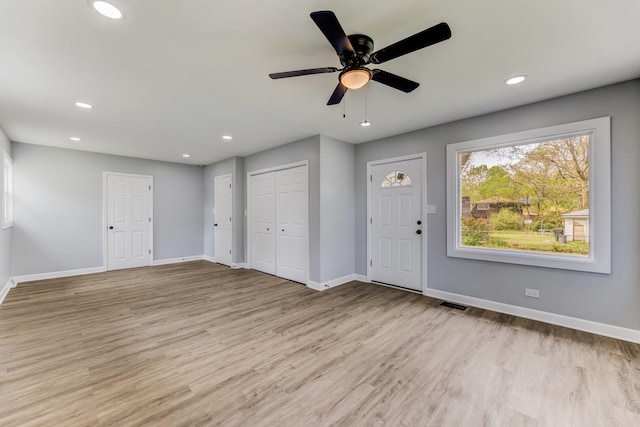 14911 Woodlawn Ave, Dolton, IL 60419 - foyer entrance featuring wood finished floors, recessed lighting, and ceiling fan