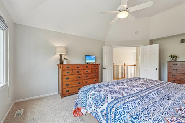 2524 Wild Timothy Rd, Naperville, IL 60564 - carpeted bedroom featuring lofted ceiling and ceiling fan