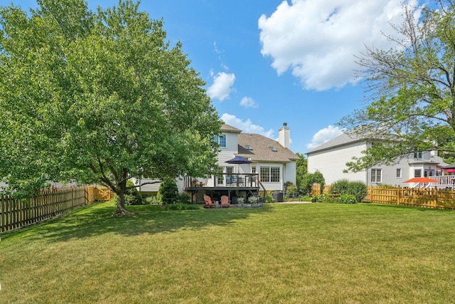 2524 Wild Timothy Rd, Naperville, IL 60564 - rear view of property with a chimney and a deck