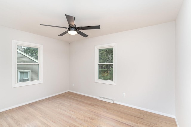 1121 S 13th St, Saint Charles, IL 60174 - empty room featuring light wood finished floors and a ceiling fan