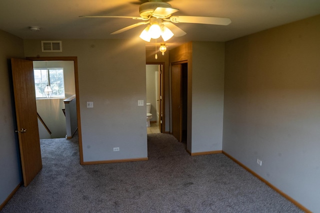 371 Mcgrath Dr, Oswego, IL 60543 - unfurnished room featuring a ceiling fan and carpet floors
