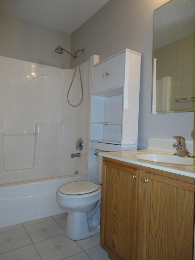 371 Mcgrath Dr, Oswego, IL 60543 - bathroom featuring vanity, shower / bath combination, and tile patterned floors
