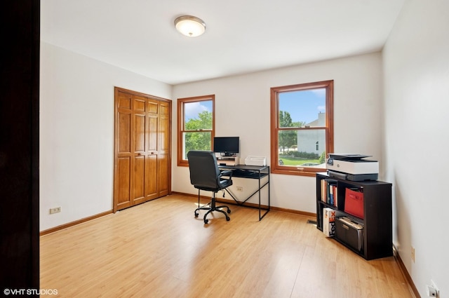 1167 Book Rd, Naperville, IL 60540 - office area with light wood-style floors and baseboards