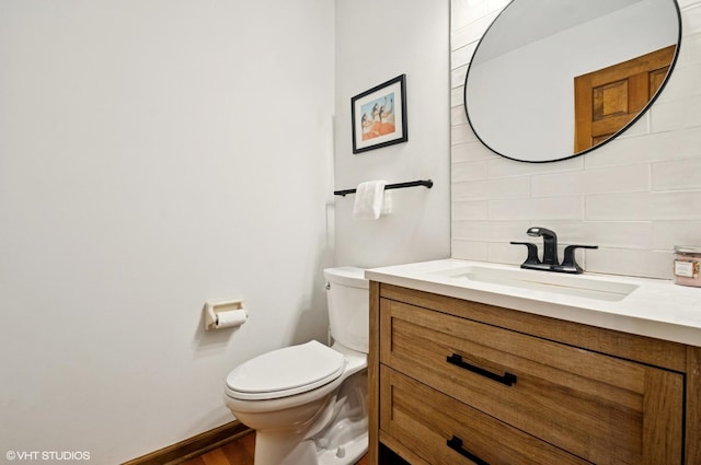 1167 Book Rd, Naperville, IL 60540 - bathroom with backsplash, vanity, and wood finished floors