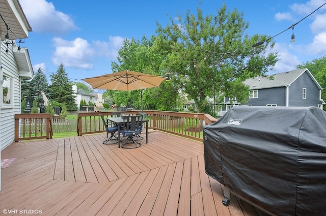 1167 Book Rd, Naperville, IL 60540 - wooden deck featuring grilling area and outdoor dining area