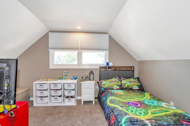 7117 W 82nd Pl, Burbank, IL 60459 - carpeted bedroom featuring lofted ceiling
