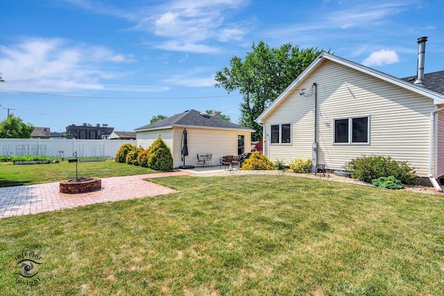 7117 W 82nd Pl, Burbank, IL 60459 - rear view of property with a fire pit and a patio area