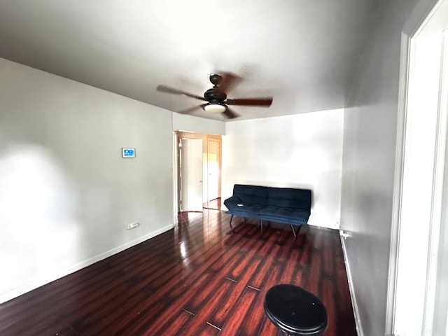 10007 S Hoxie Ave, Chicago, IL 60617 - living area featuring wood finished floors and ceiling fan