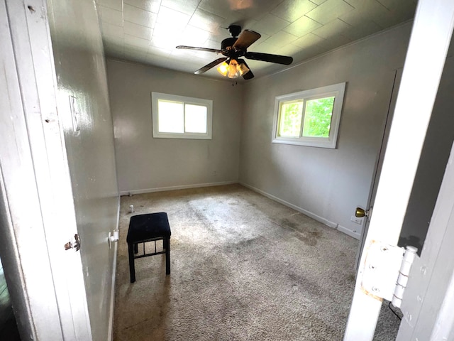 10007 S Hoxie Ave, Chicago, IL 60617 - carpeted spare room featuring ceiling fan and baseboards