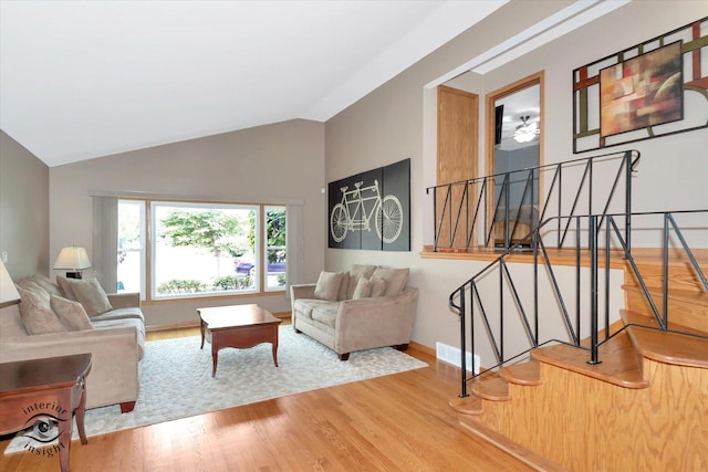 17436 71st Ave, Tinley Park, IL 60477 - living room featuring wood finished floors and lofted ceiling