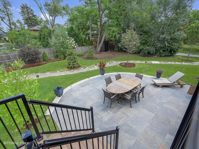 849 Cramer Ct, Willowbrook, IL 60527 - fenced backyard featuring outdoor dining space and a patio